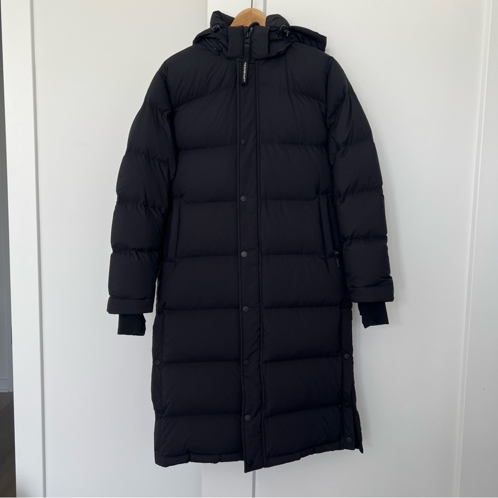 Aritzia Viral The Super Puff Long Puffer Jacket + Removable Hood Black Size 2XS